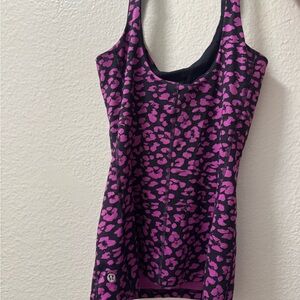 lululemon athletica Pink and Black Tank Top